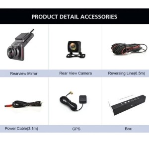 Dashcam Voiture 4G WIFI Avant/Arrière 1080P