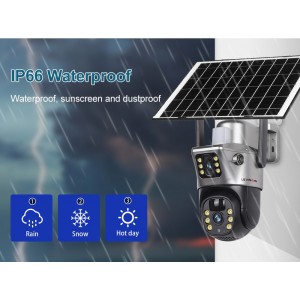 LS VISION Caméra Solaire 4G WiFi Extérieure Double - 10MP  au Maroc