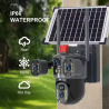 Caméra 4G Solaire extérieure 12 MP - 3 Lens - Vue panoramique Maroc