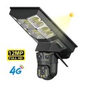 Camera 4G Solaire 12 MP avec Zoom Optique X10 + Projecteur LED 600W
