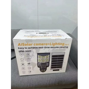 Camera 4G Solaire 12 MP avec Zoom Optique X10 + Projecteur LED 600W