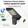 Camera 4G Solaire 12 MP avec Zoom Optique X10 + Projecteur LED 600W
