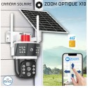 Camera 4G Solaire 12MP - 3 Lens - Zoom Optique X10 Ultra Claire au Maroc
