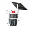 Camera 4G Solaire 12MP - 3 Lens - Zoom Optique X10 Ultra Claire au Maroc