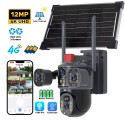 Caméra 4G Solaire extérieure 12 MP - 3 Lens - Vue panoramique Maroc